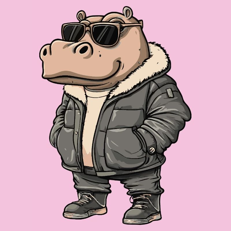 Nilpferd Cool Winter