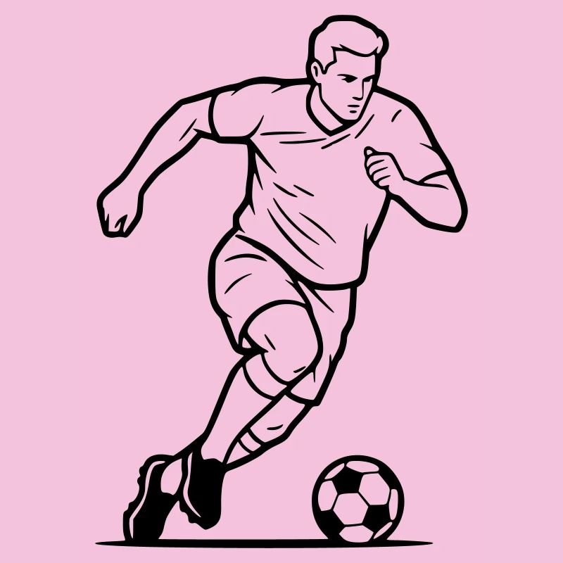Fußball Spieler Schuss Torjäger Vektor