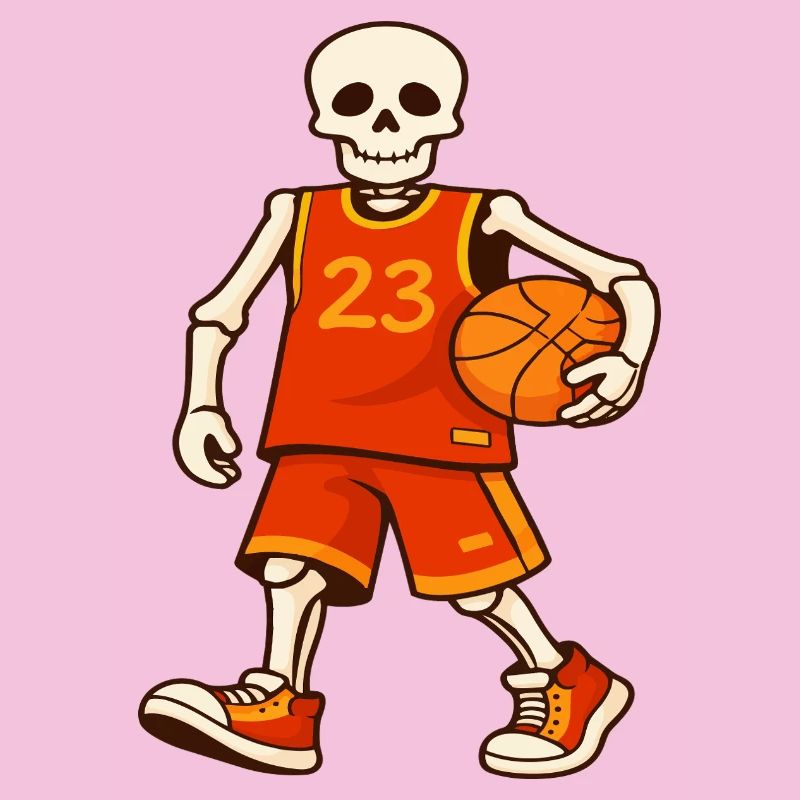 Maillot Skeleton Hoops 23