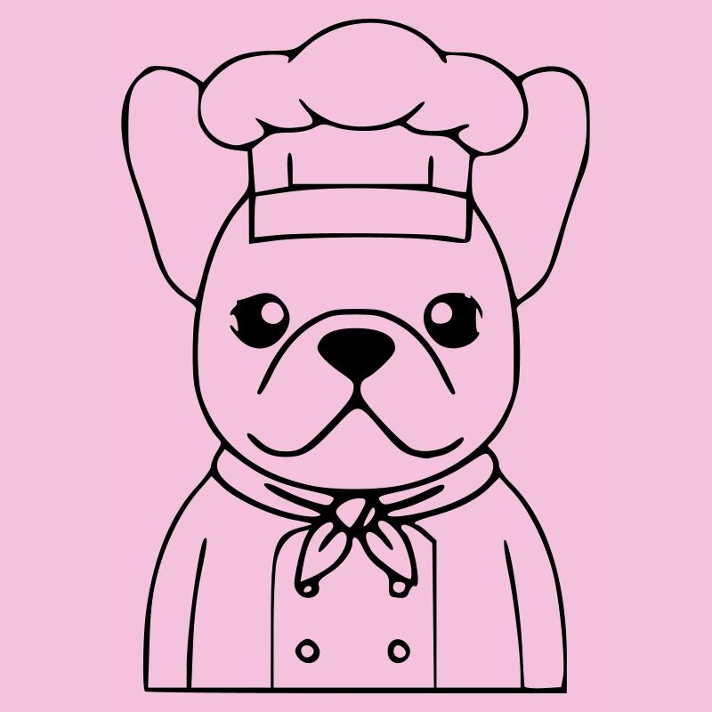 Frenchie Koch Bäcker Outline