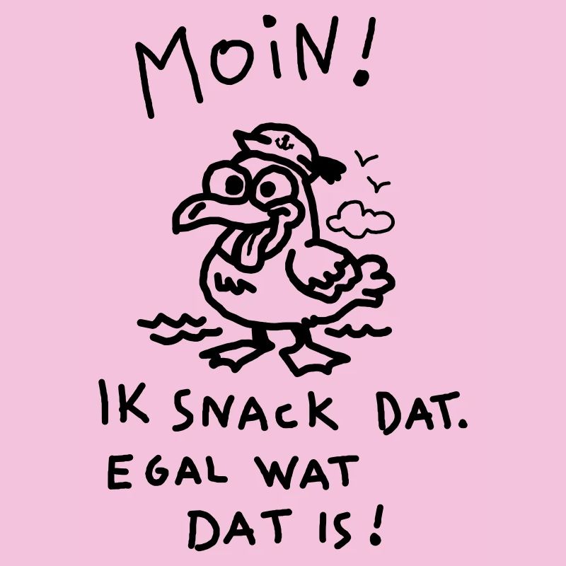 Moin Dämliche Möwe Witzig Kinder Motiv 