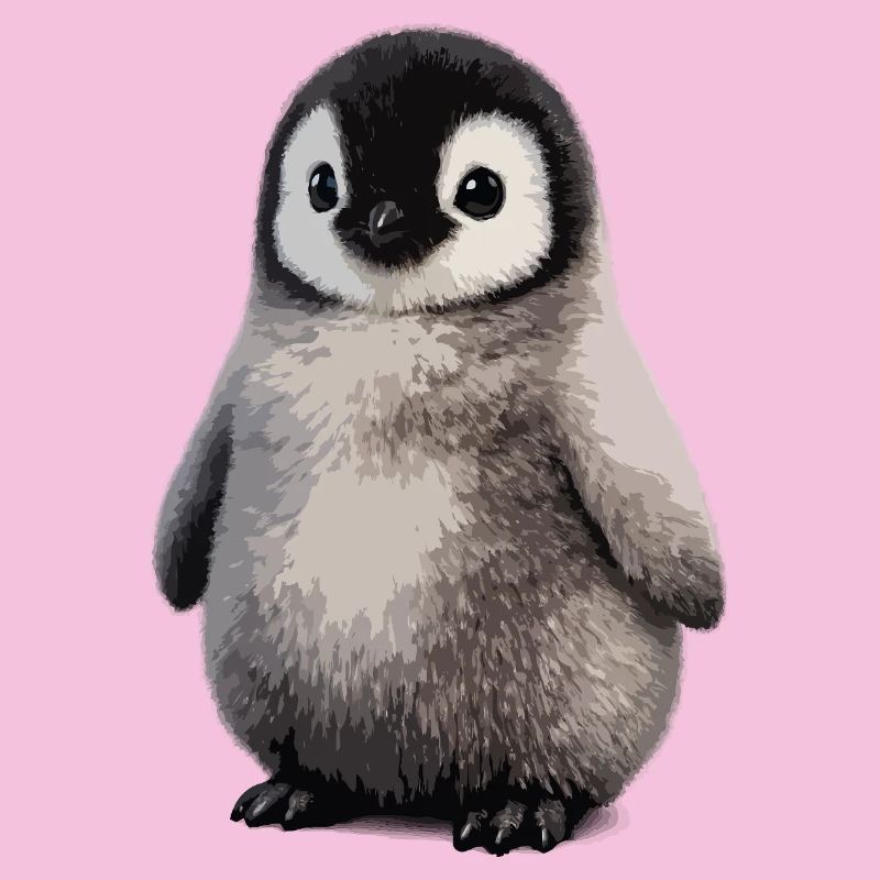 Soft Penguin Chick Illustration