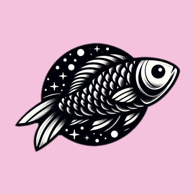 Fish in black and white
