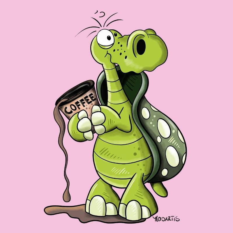 Schildkröte brauch Kaffee