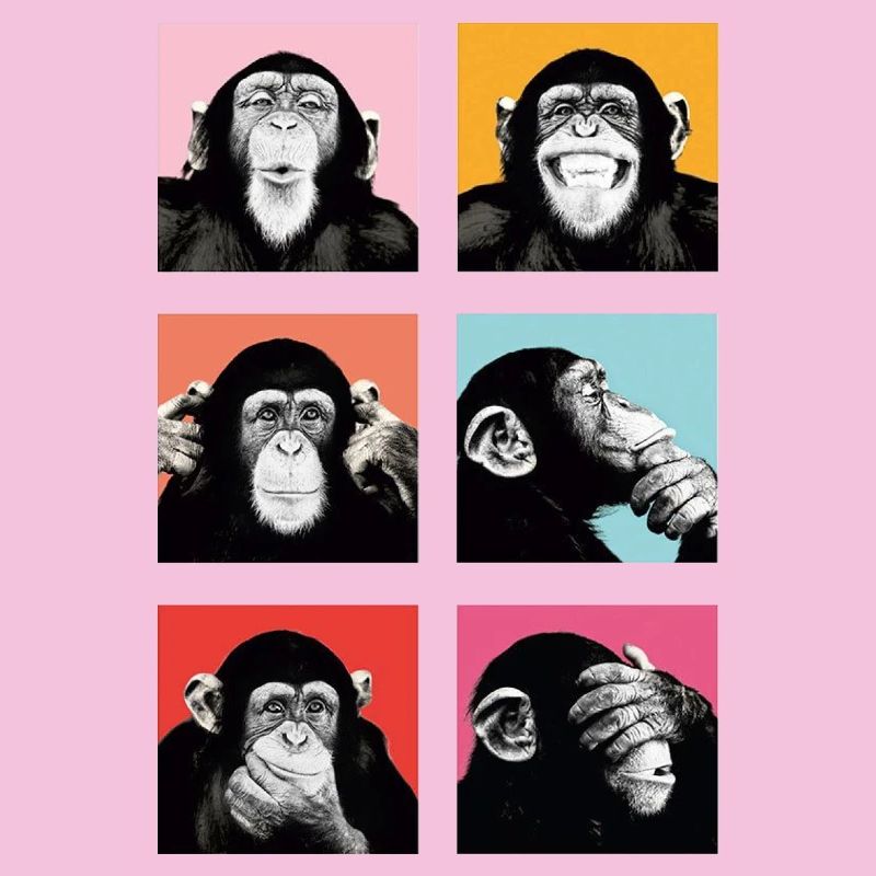 Pop-Art Affe Farbexplosion