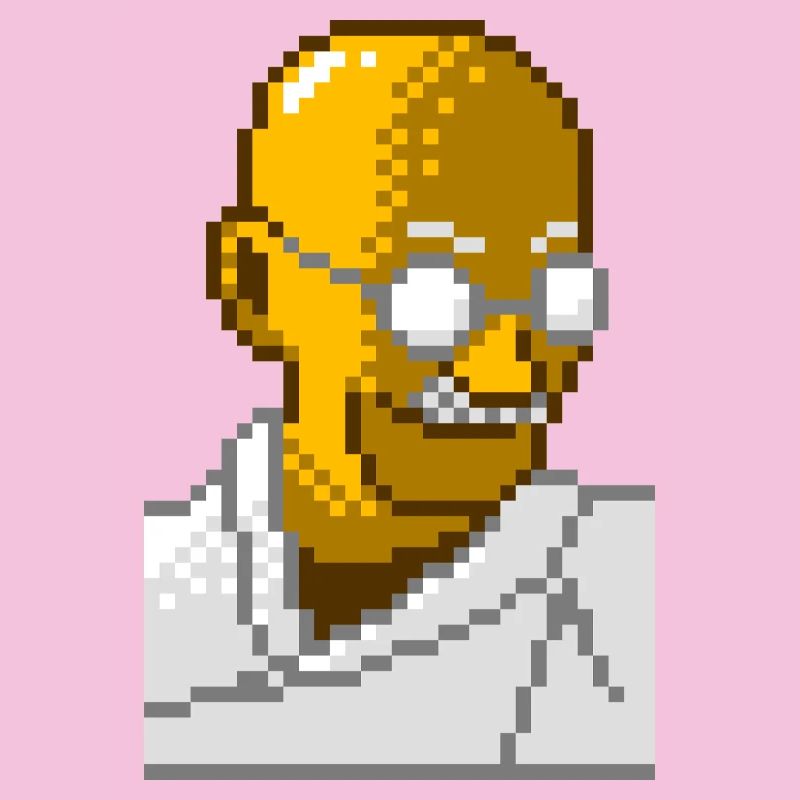 8bit pixel gandhi