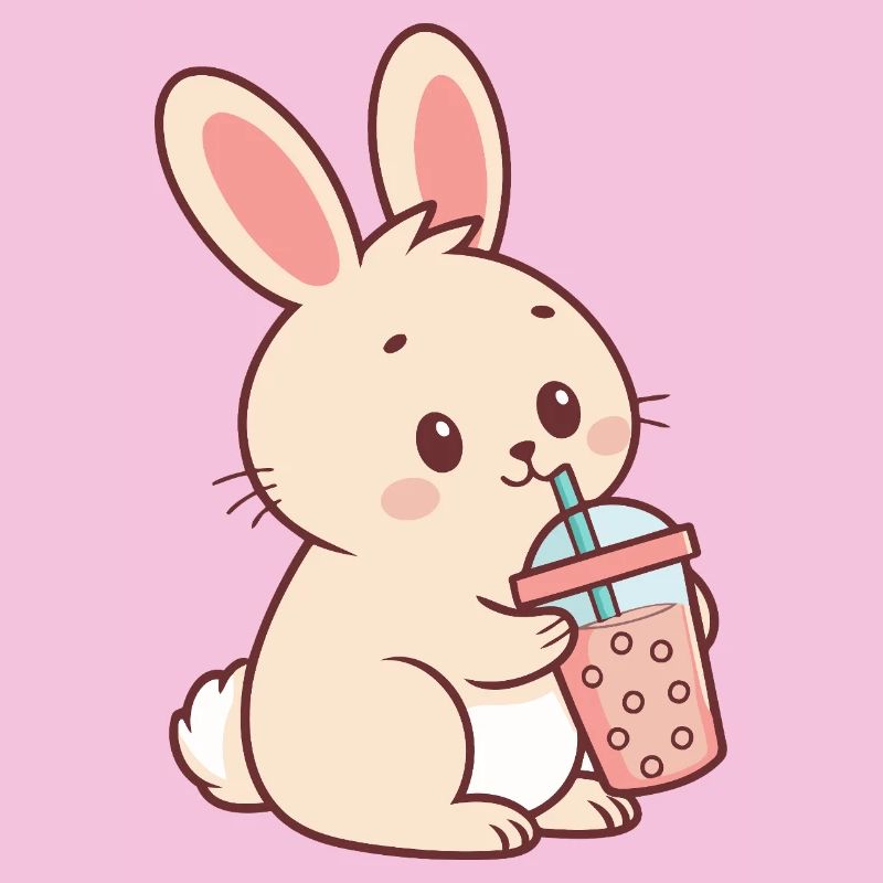 Pastel Bubble Tea Bunny