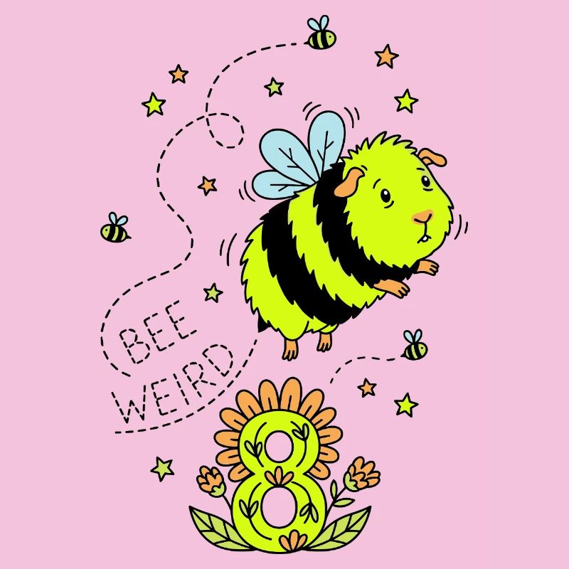 Abeille bizarre cochon d’Inde pour 8e anniversaire