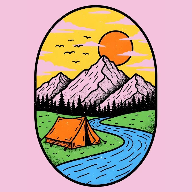Tente de feu de camp Mountain Sun