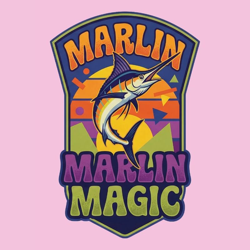 Marlin Magic Retro Sunset
