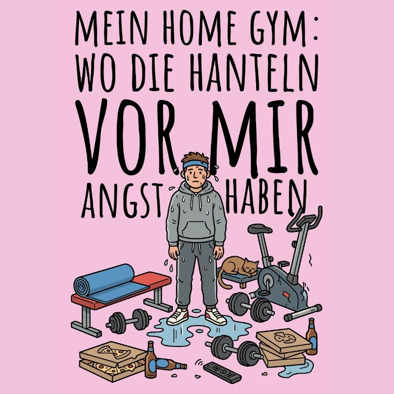 Schwitzendes Fitness-Comic-Design