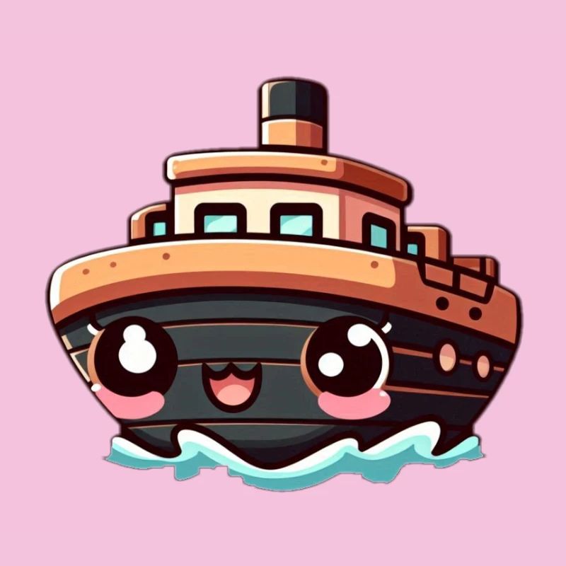 Fröhliches Schiff mit Augen