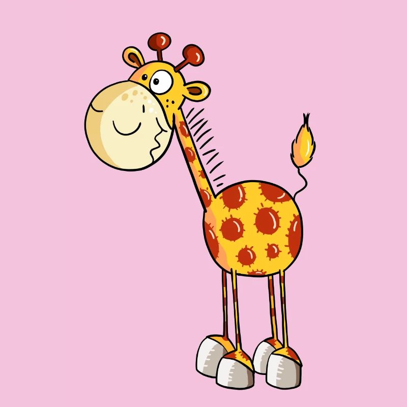 Drollige Giraffe - Giraffen - Comic - Fun