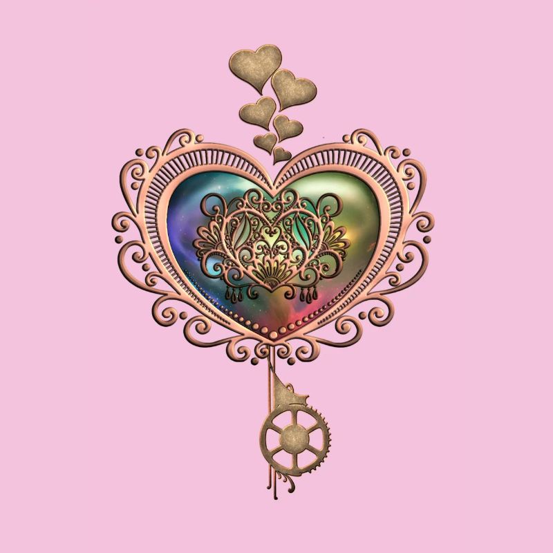 Romantisches Steampunk-Herz