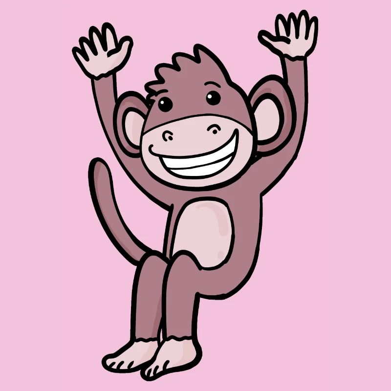 Mignon singe qui rit