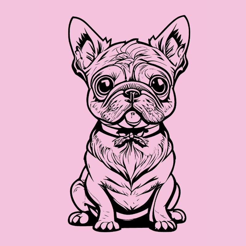 Chien assis mignon