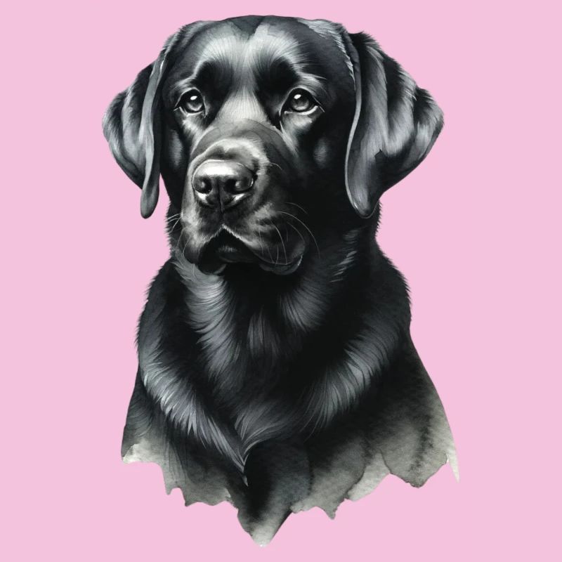 Edler schwarzer Labrador Portrait Labrador