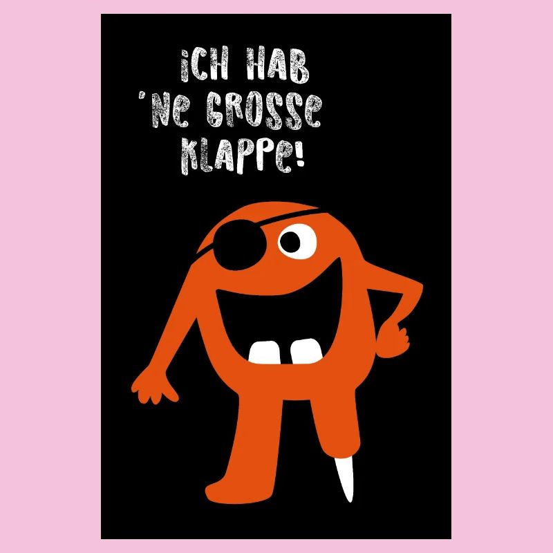 Poster Monster Klappe Comic Halloween cool Spruch