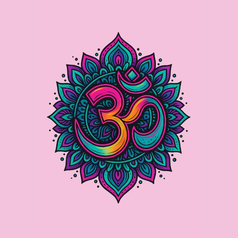Psychédélique Om Goa Mandala