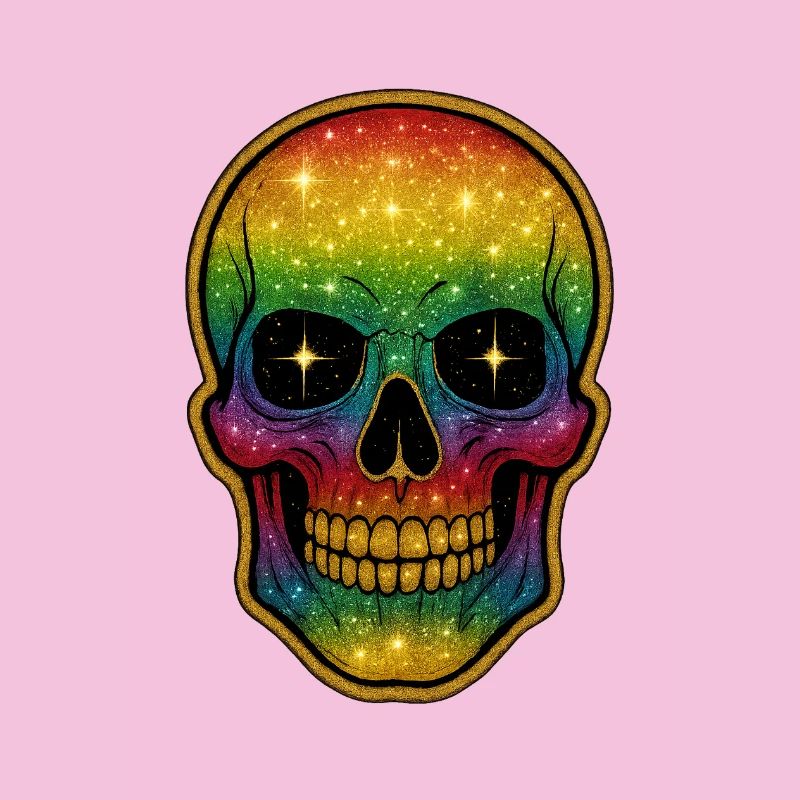 Galactic Rainbow Skull