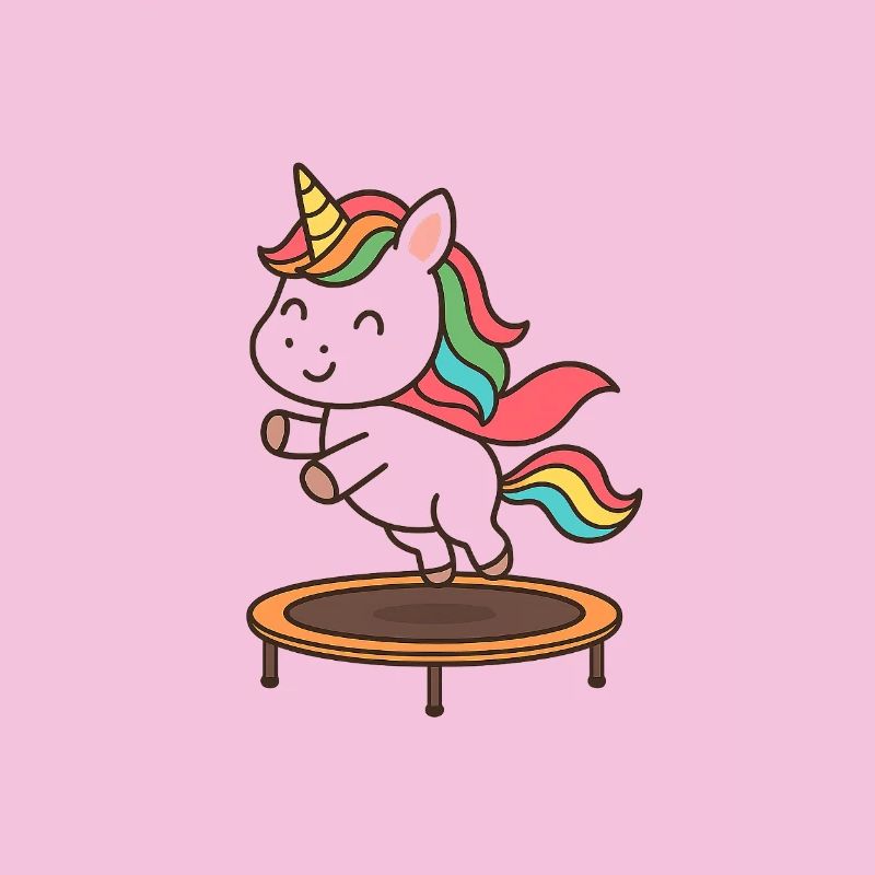 Trampoline Unicorn Jumping Magic