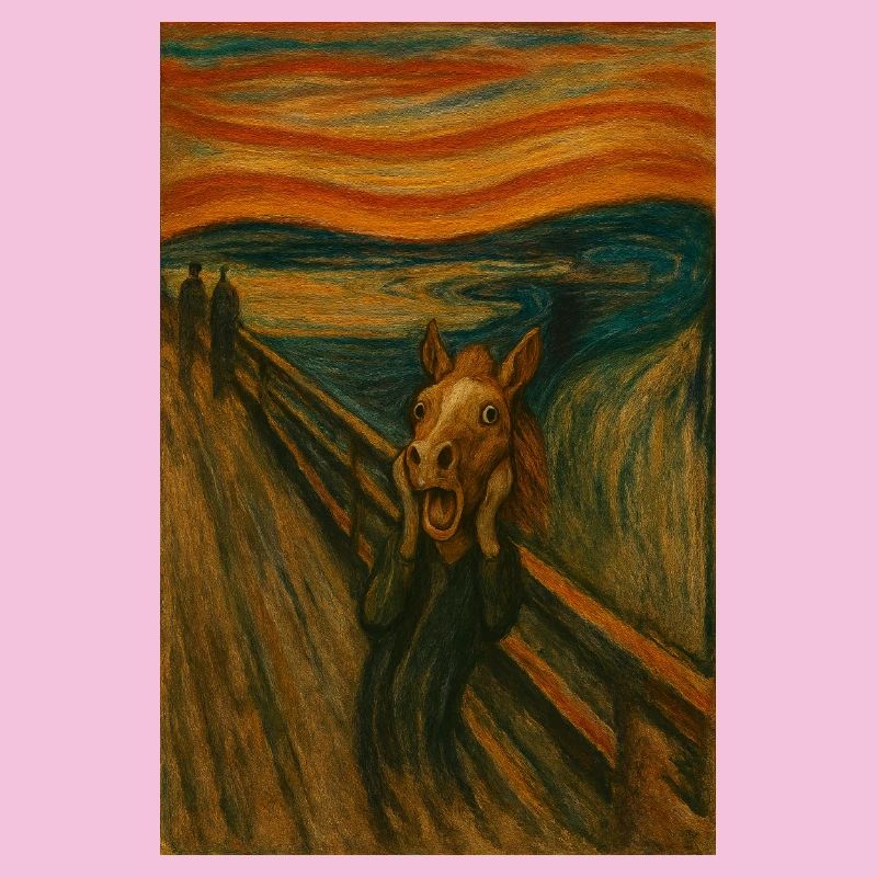 Cheval dans le pont de style Scream