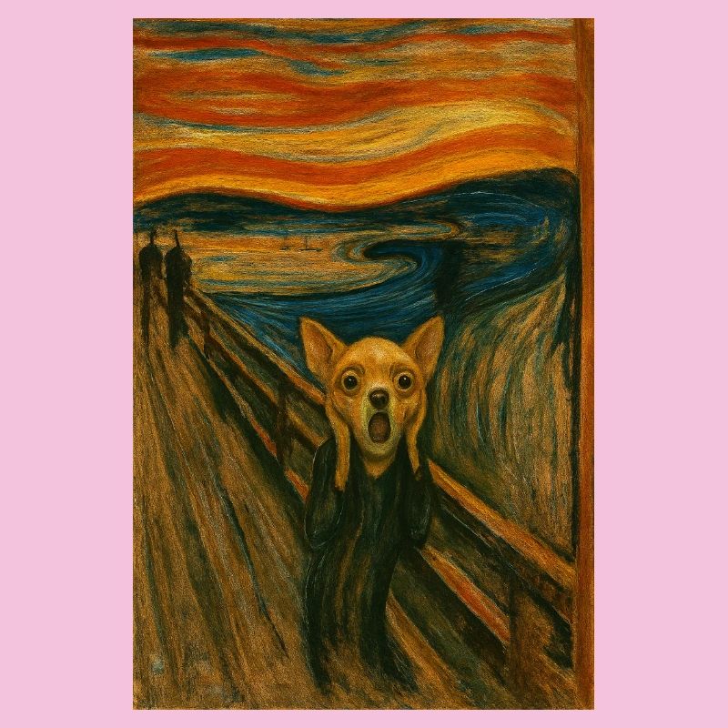 Chien d’effroi sur le sentier côtier