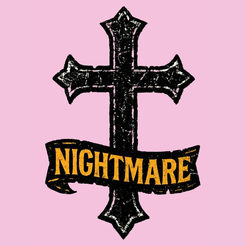 Terrifying Cross with Nightmare for Halloween