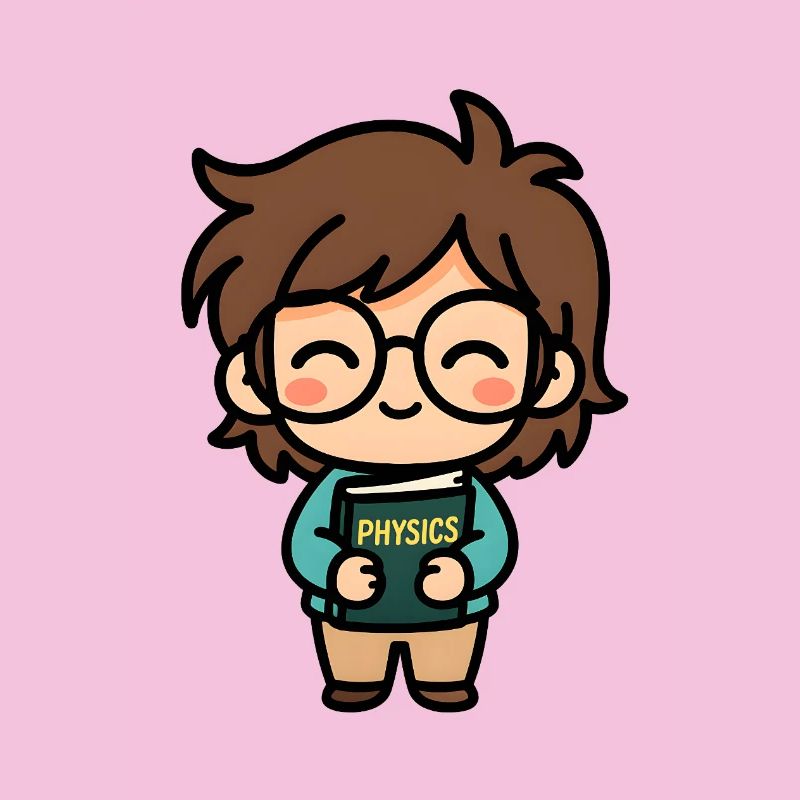 Little physics hero with book