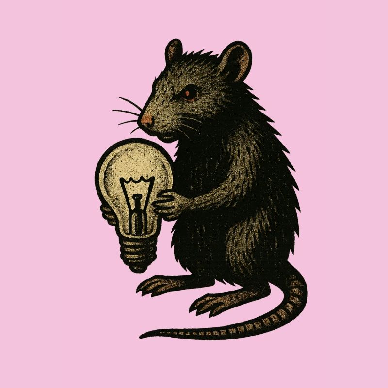 Rat with light bulb inventiveness
