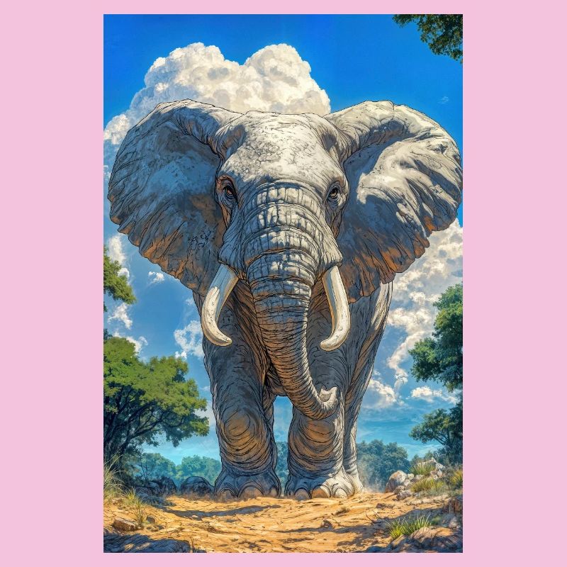 Illustration eines Elefanten