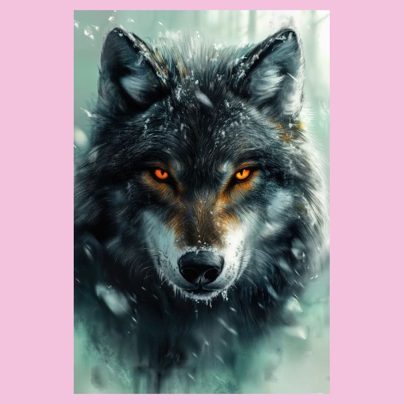 Illustration eines Wolfes