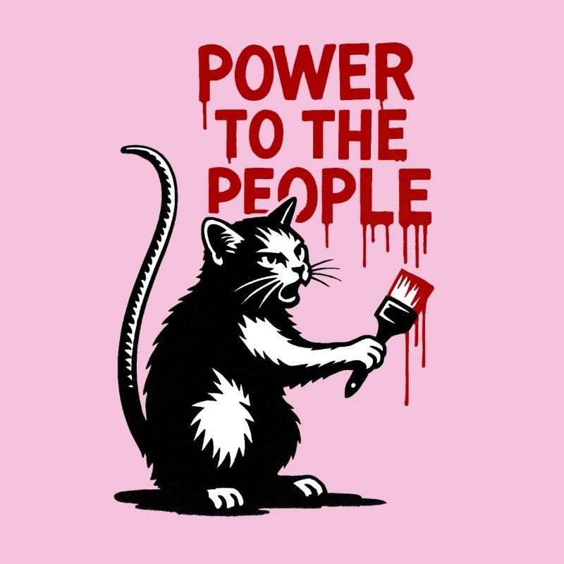 GraffitiKatze Rote Botschaft