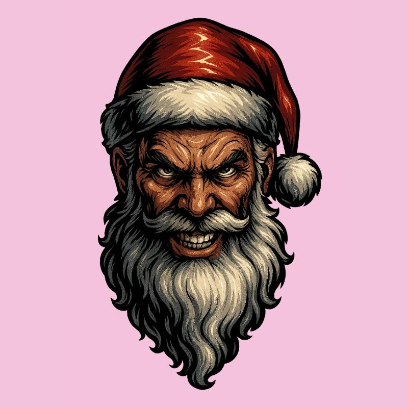 Düsterer Weihnachtsmann Fratze