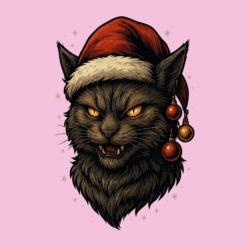 Schwarzer Weihnachtskater