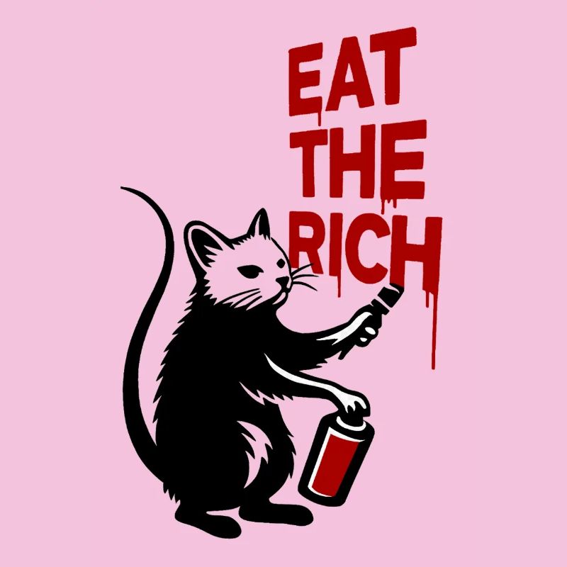 Protest Cat Graffiti Print