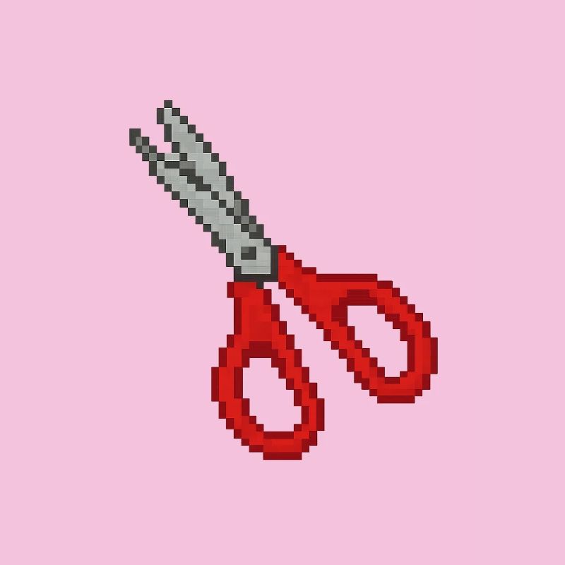 Ciseaux Rétro Rouge