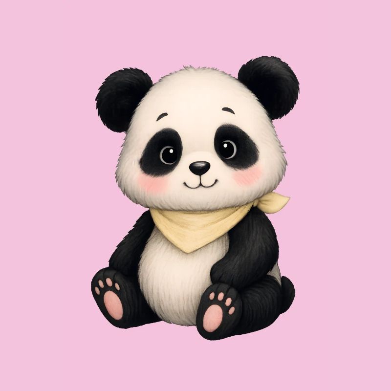 Kuschelpanda mit Halstuch