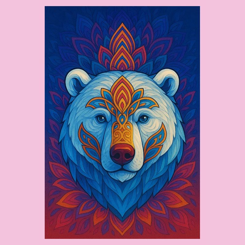Blauer Bär Mandala