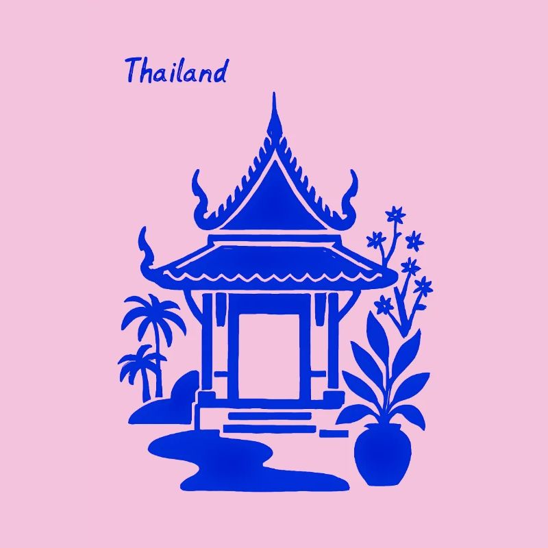 Blauer Thailändischer Pavillon