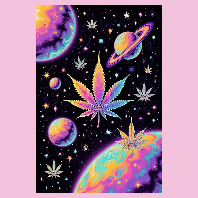 Schéma du cannabis spatial psychédélique