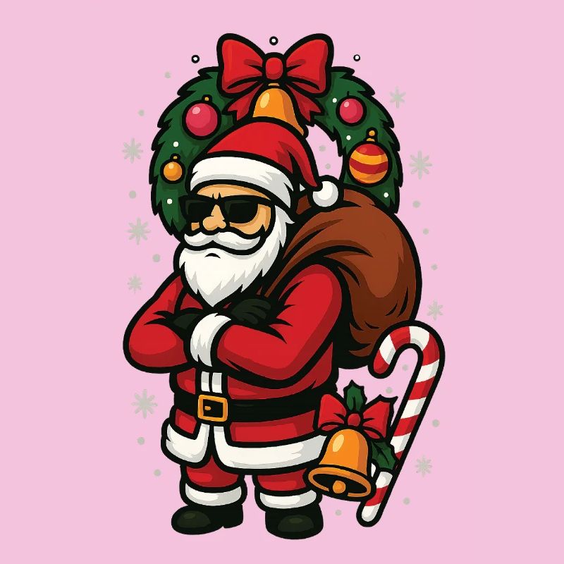 Cooler Weihnachtsmann mit Sonnenbrille