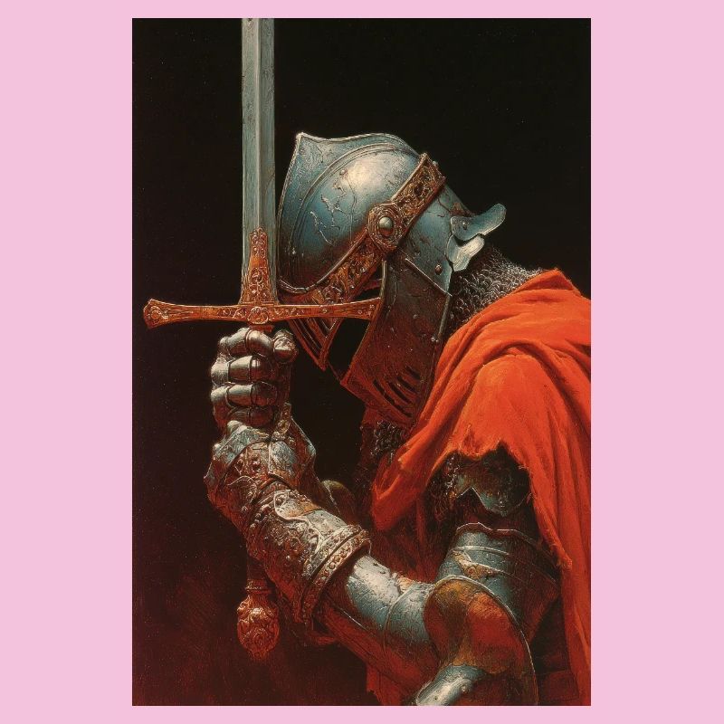 Chevalier médiéval avec épée