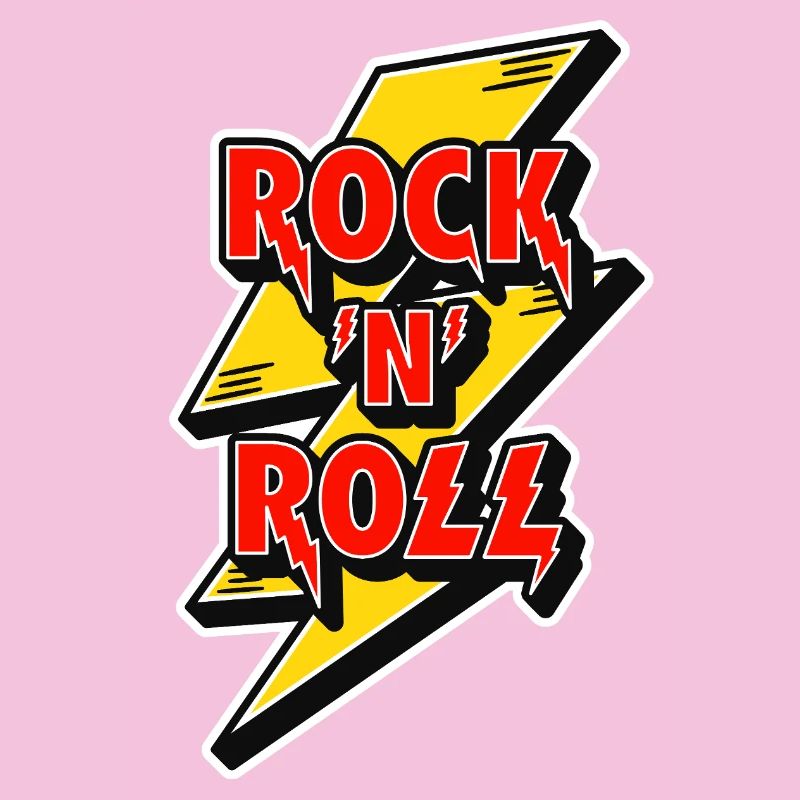 Rock 'N' Roll Lightning Bolt Emblem