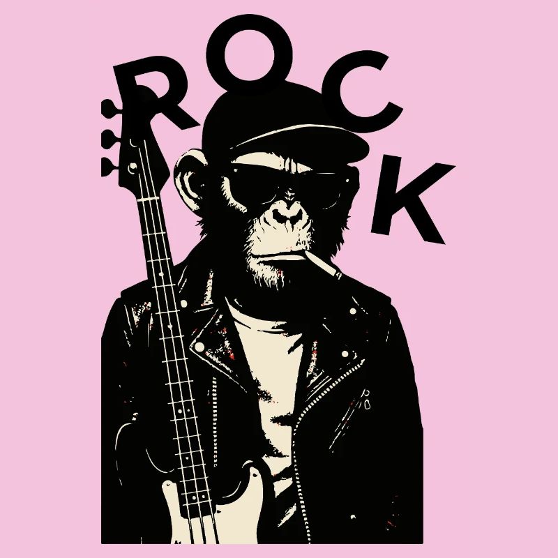 Monkey Biker Rock Guitarist