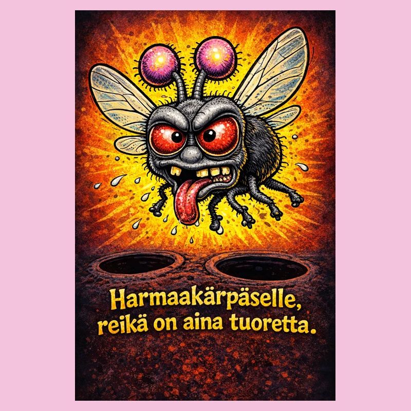 Für eine graue Fliege ist das Loch immer eine Staubquelle