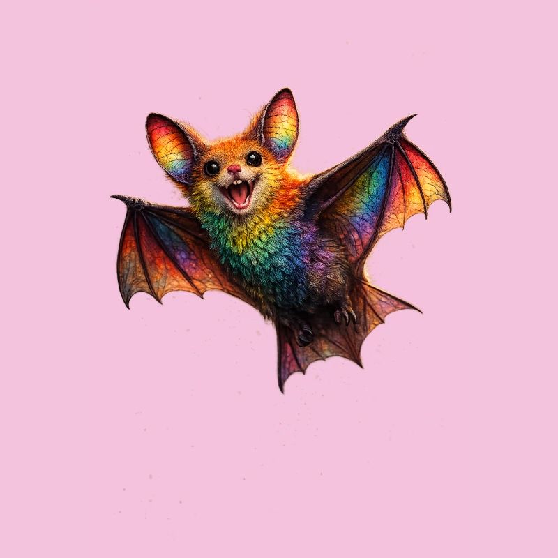 Rainbow Bat Night Creature