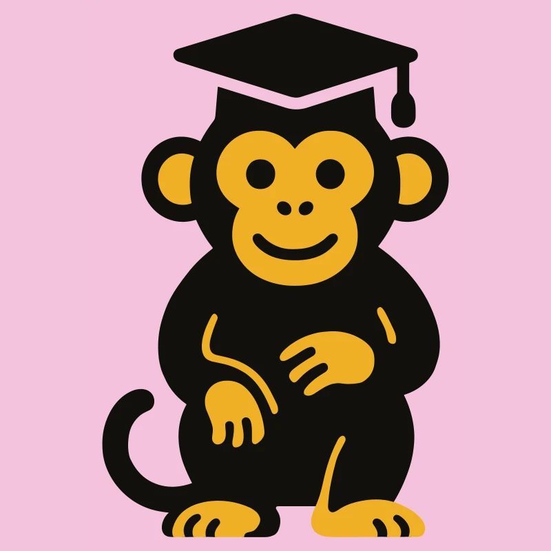 Graduation Monkey Icon Tee