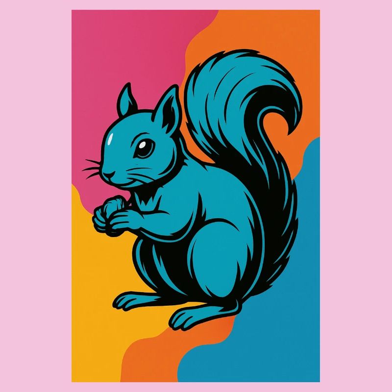 Buntes Eichhörnchen Pop Art