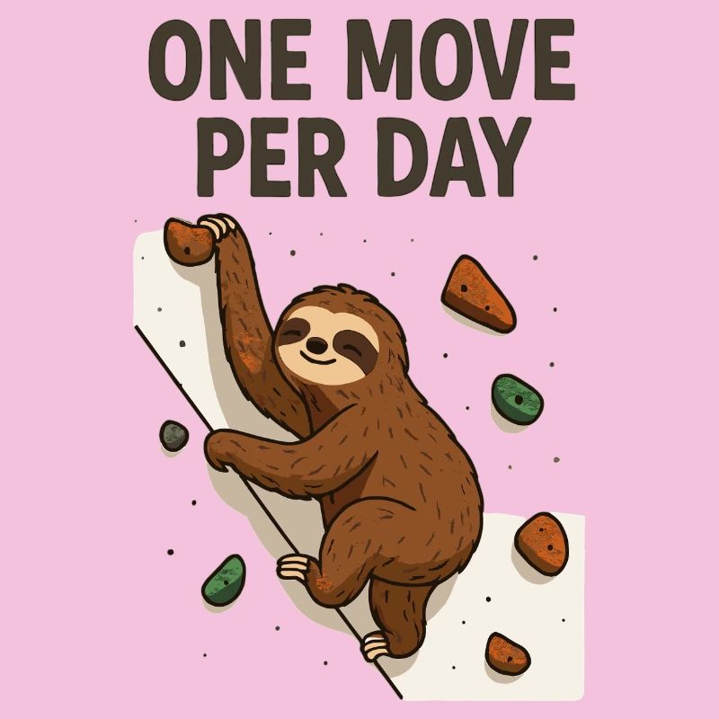 Sloth Bouldering: One Move Per Day Design